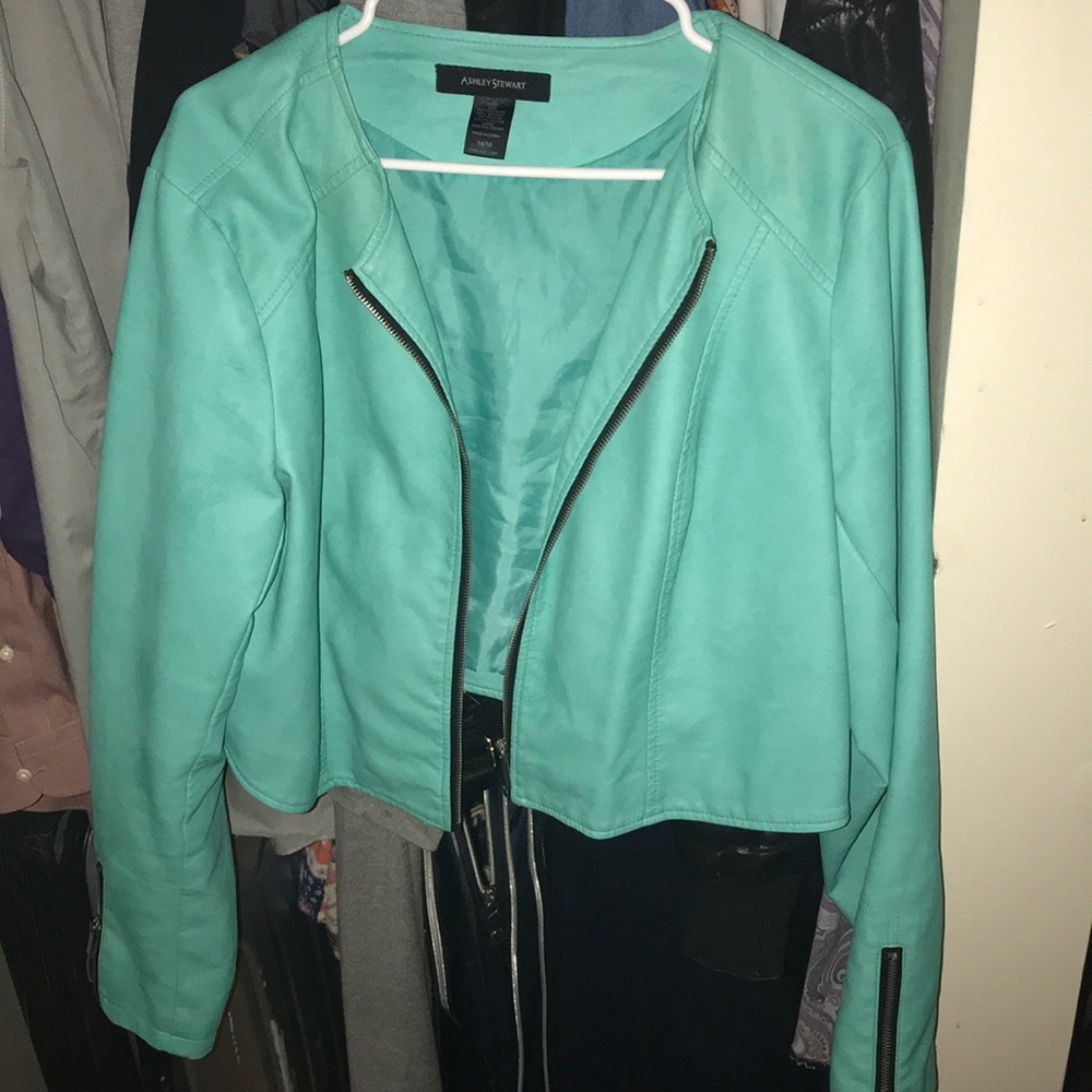 Ladies biker jacket by Ashley Stewart